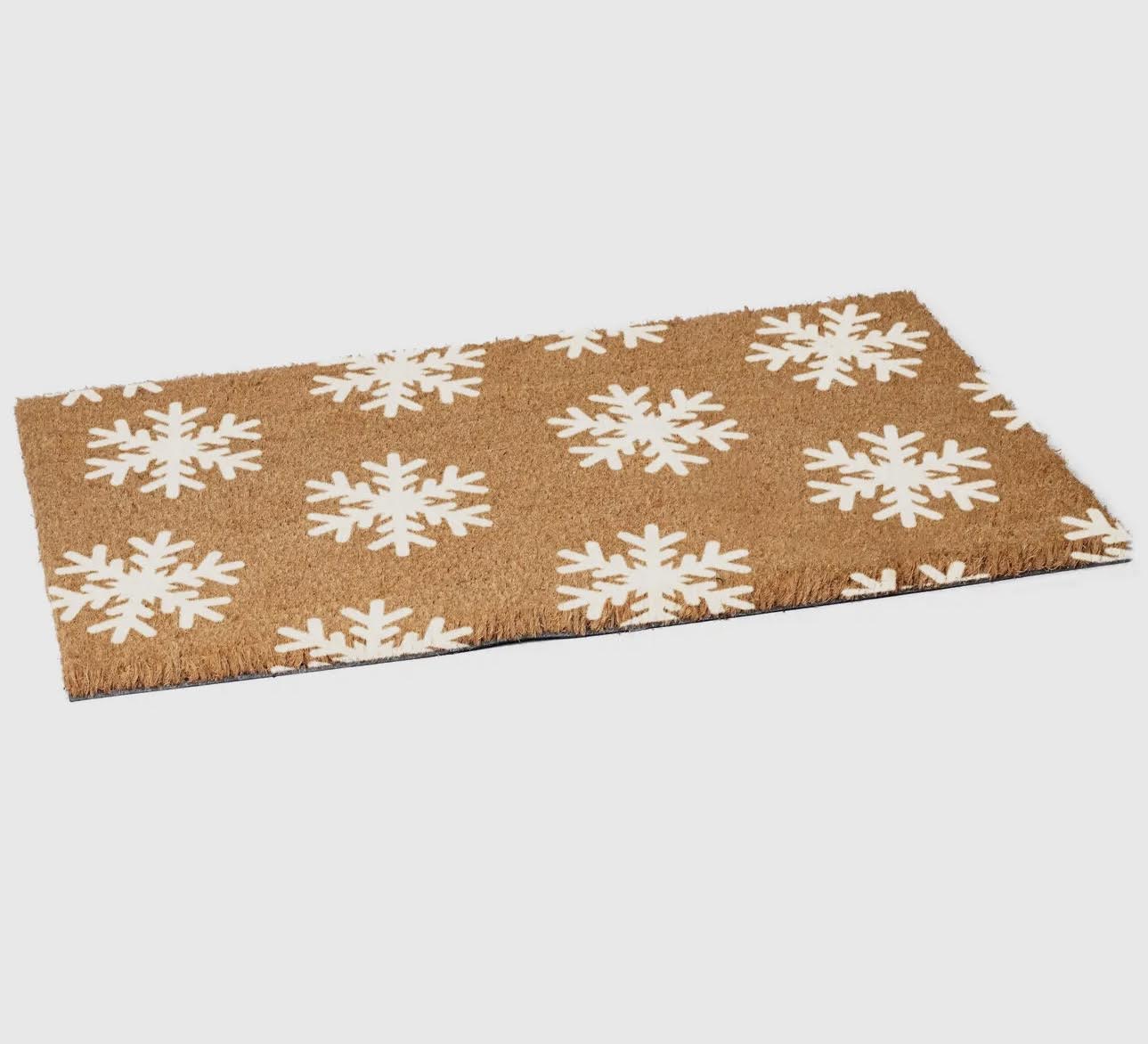 White Snowflake Doormat