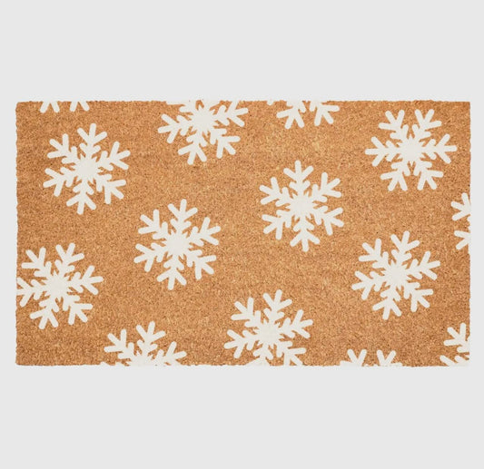 White Snowflake Doormat